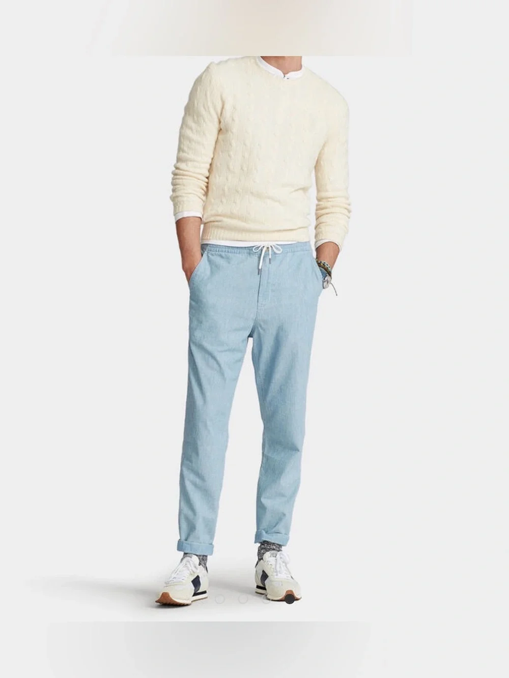 NWT Polo Ralph Lauren Men’s Chambray Cotton Pants Beach Vacation XXL